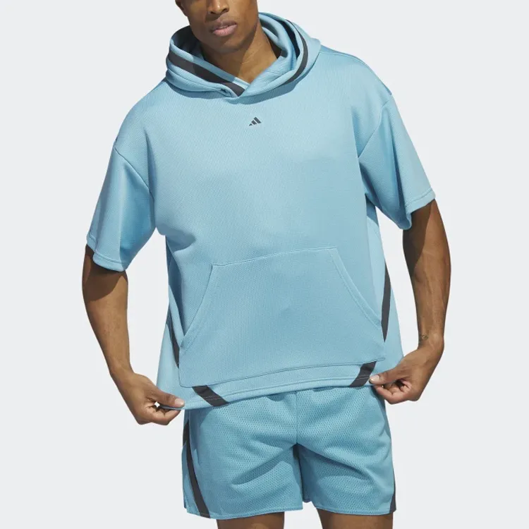 Adidas Basketball Select Short Sleeve Hoodie-1