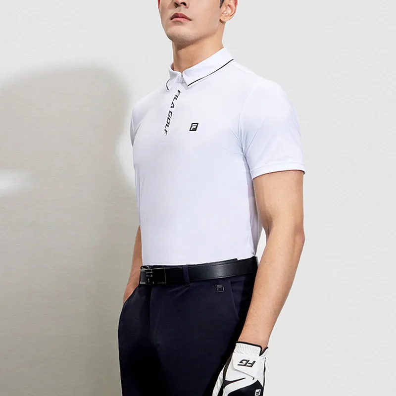FILA Polo Shirts Men Jade White-3