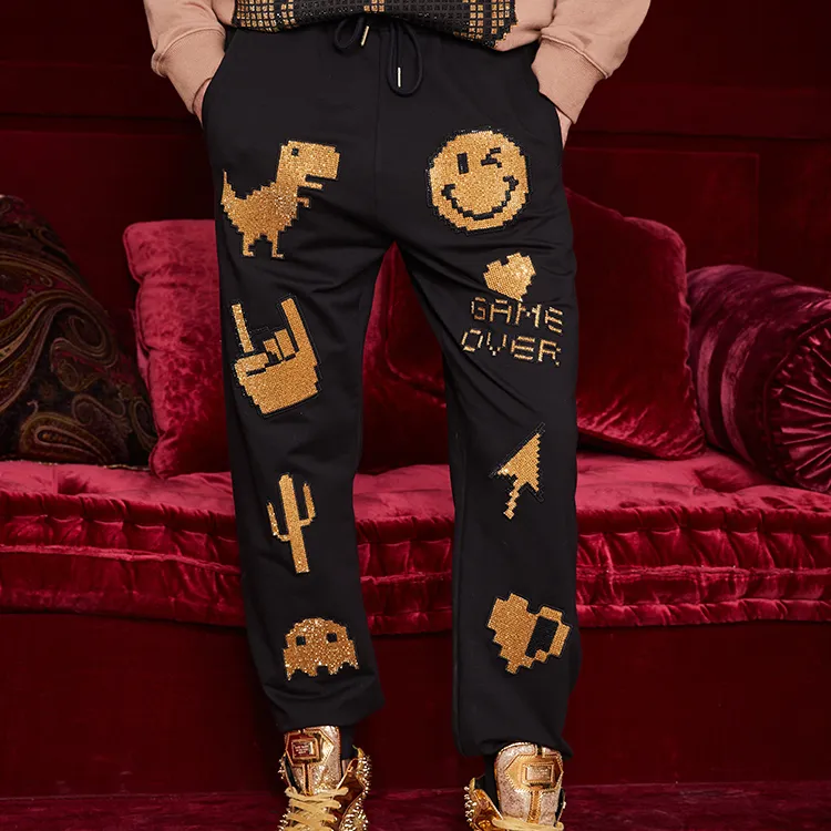 TCH Knitted Sweatpants Unisex Black-2