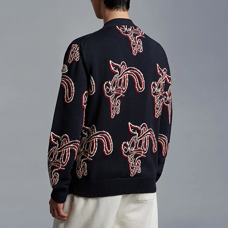 Moncler SS24 CNY Knitwear Men Marine Blue-2