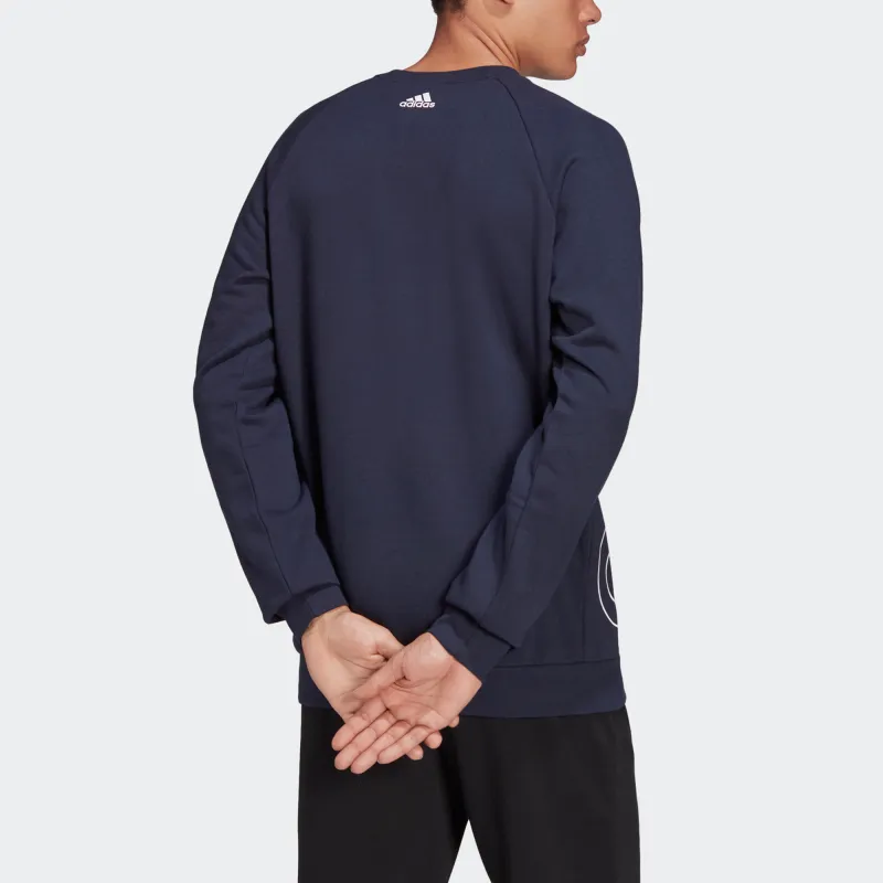 Adidas Sweatshirts Men Navy Blue-3