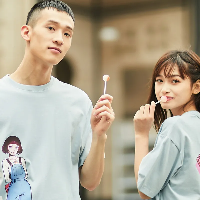 Dickies Ilya Kuvshinov Collab SS21 Straight T Shirt Unisex Sky Blue-4