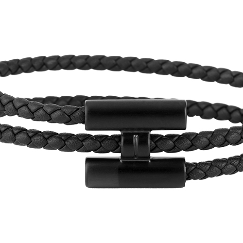HERMES Calfskin Bracelets Men's Black - POIZON