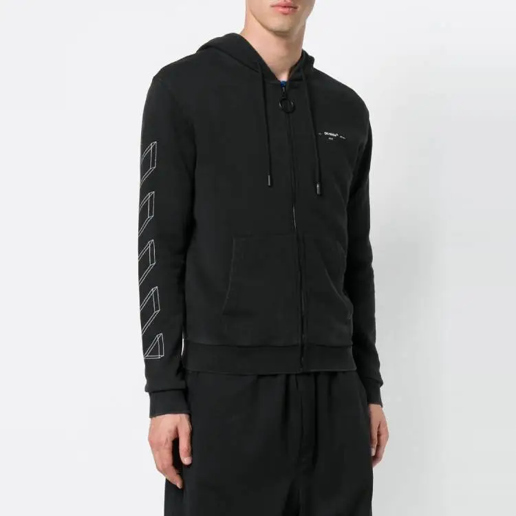 OFF WHITE 3D Marker Diag Zip Up Hoodie-3