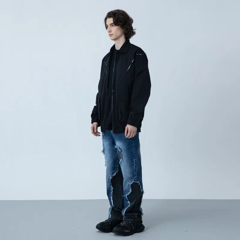 XINYINSU Coach Jacket Spring Autumn And Winter Unisex Black-5