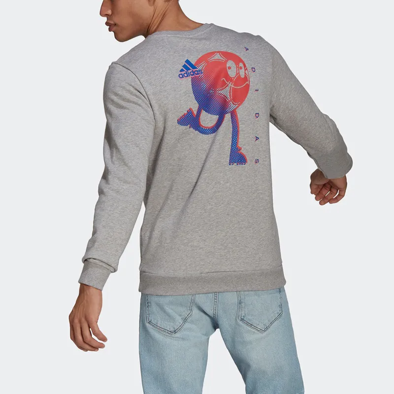 Adidas Sweatshirts Men Medium Heather Gray-3