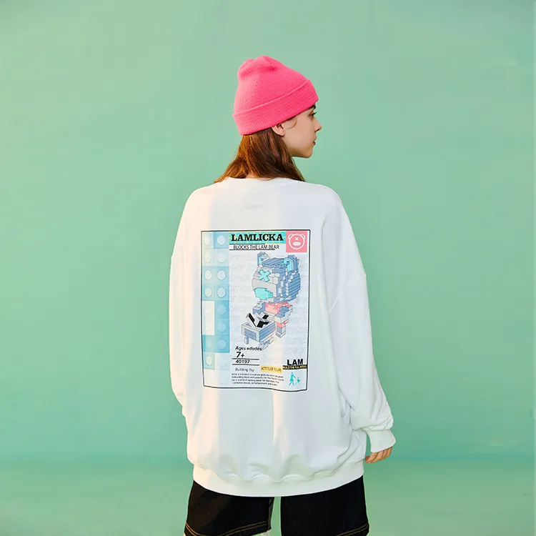 LAMLICKA Crew Neck Loose Fit Regular Sweatshirt Unisex-11