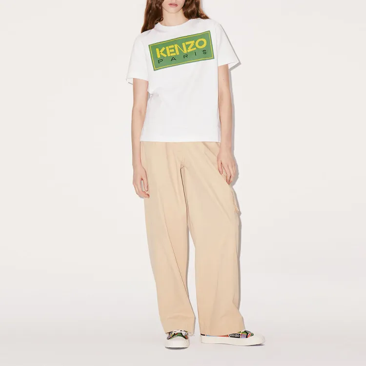KENZO Logo Printed Crewneck T Shirt-1