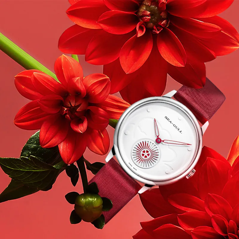 Sea Gull Artist Heartbeat Automatic Mechanical Movement Watch Women's Watch White Dial-4