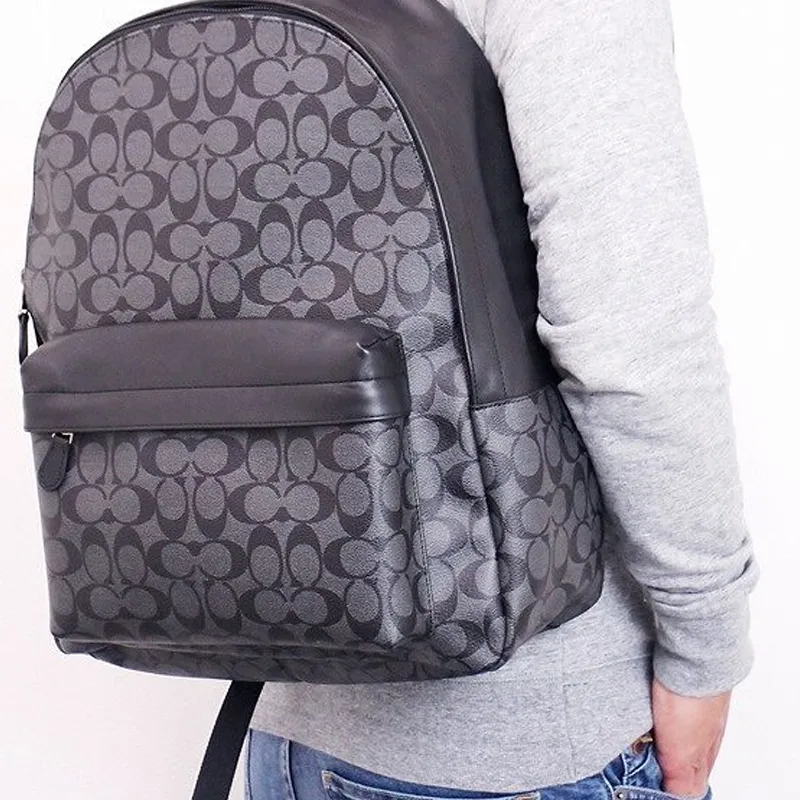 COACH Charles PVC Backpack Large Size Women's Advanced Gray-6