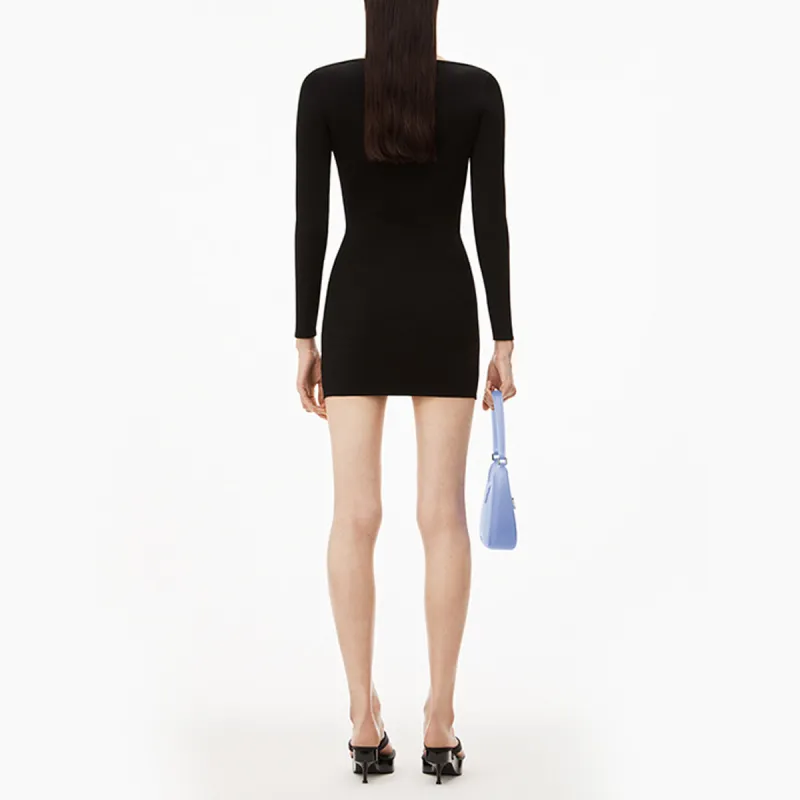 Alexander Wang Logo Detailed Long Sleeved Dress-2