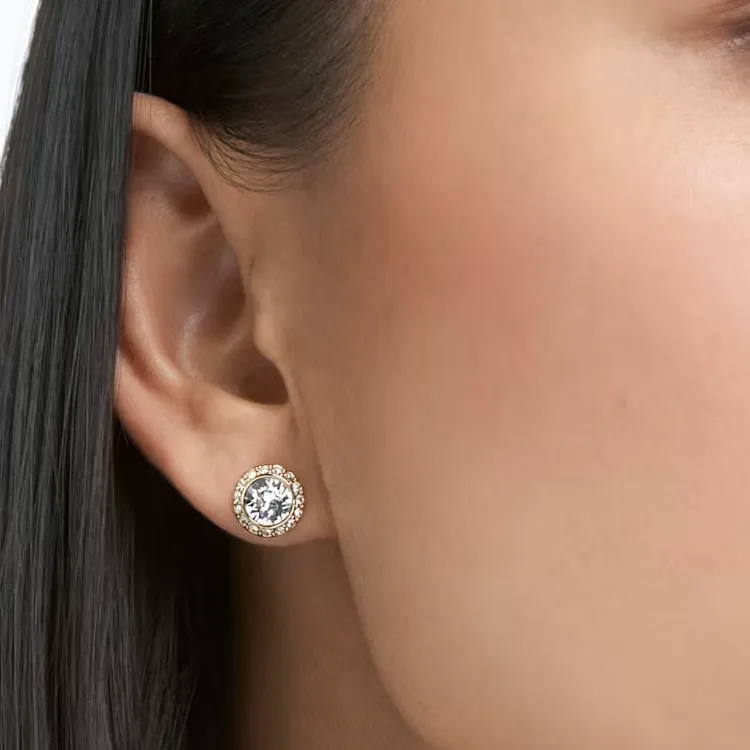 Swarovski Gold-Tone Plated Stud Earrings Women's Gold-3