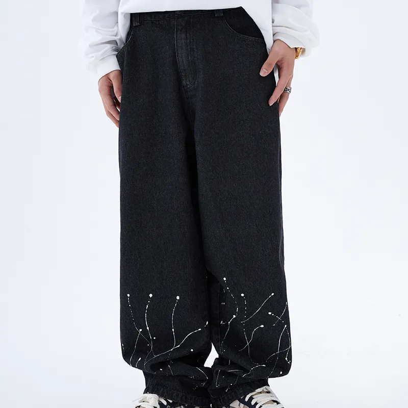 F426 Straight Jeans Unisex Black-2