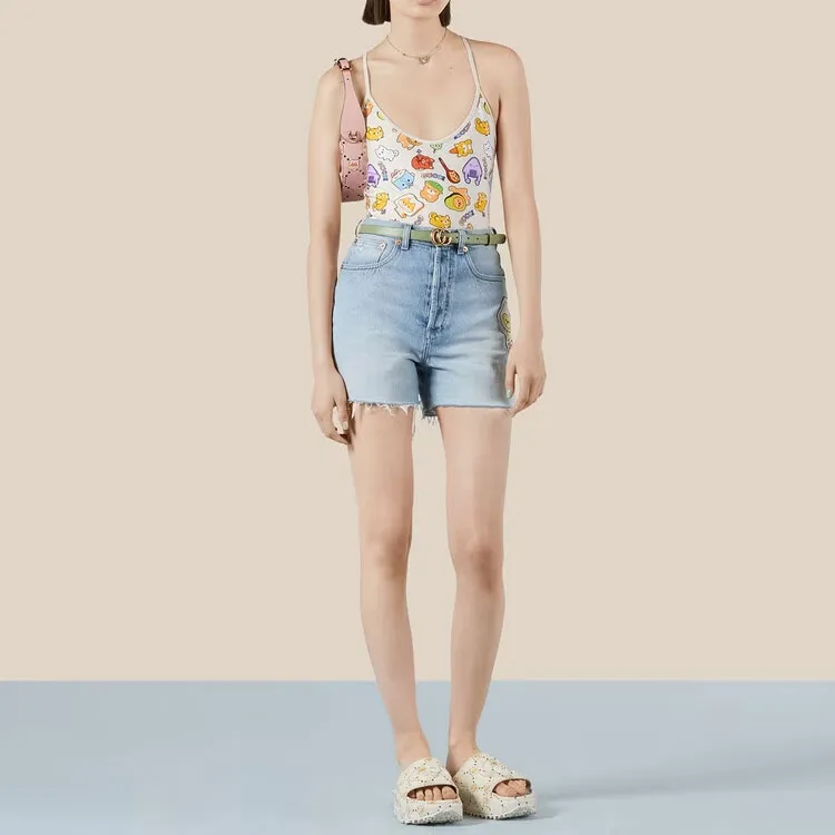 GUCCI Casual Shorts Women's Light Blue-1