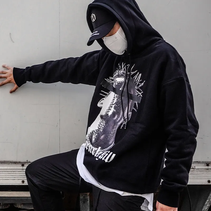 MIRACLE KILL Hooded Loose Fit Sweatshirt Unisex-19