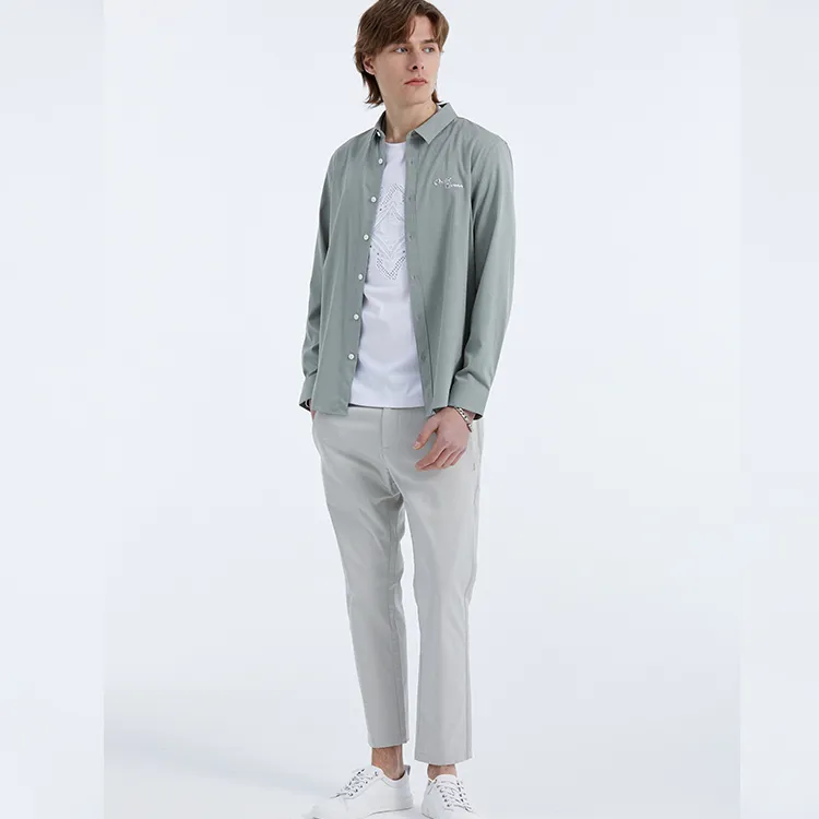 DAVID NAMAN Shirts Men Green-2