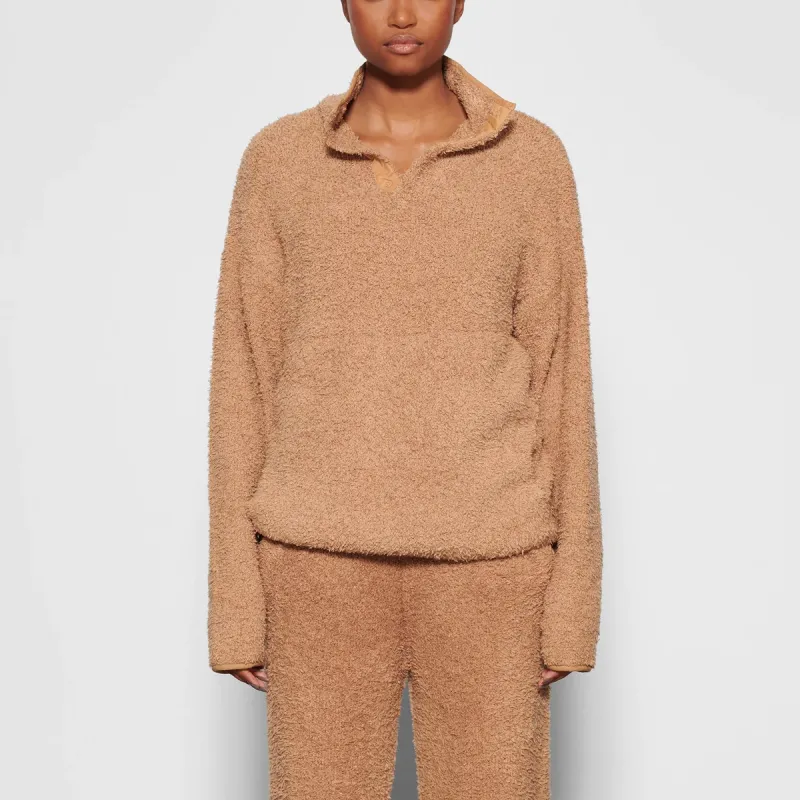 Skims Cozy Knit Pullover Camel-2