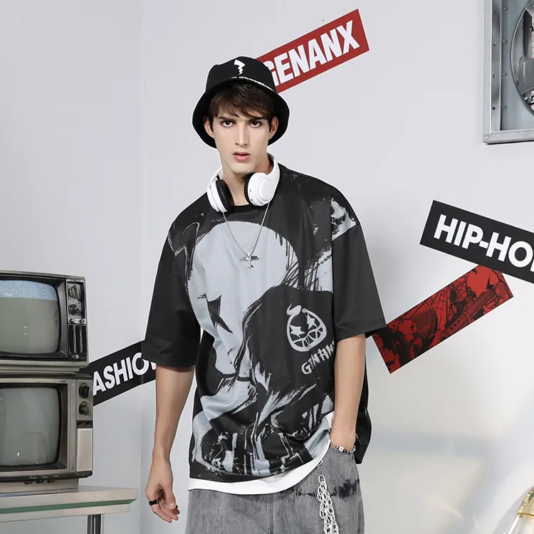 GENANX Straight Elbow Length Sleeved T Shirt Unisex-3