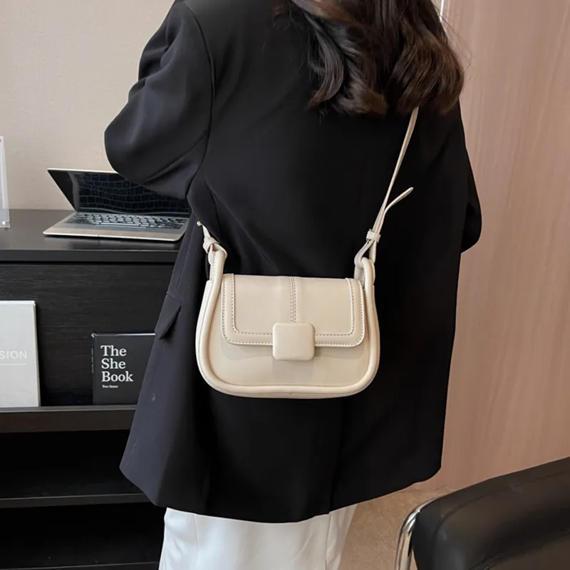 MARKANGARO PU Small Square Bag Portable Crossbody Bag Shoulder Bag Regular Women's Macaron Color Series-4