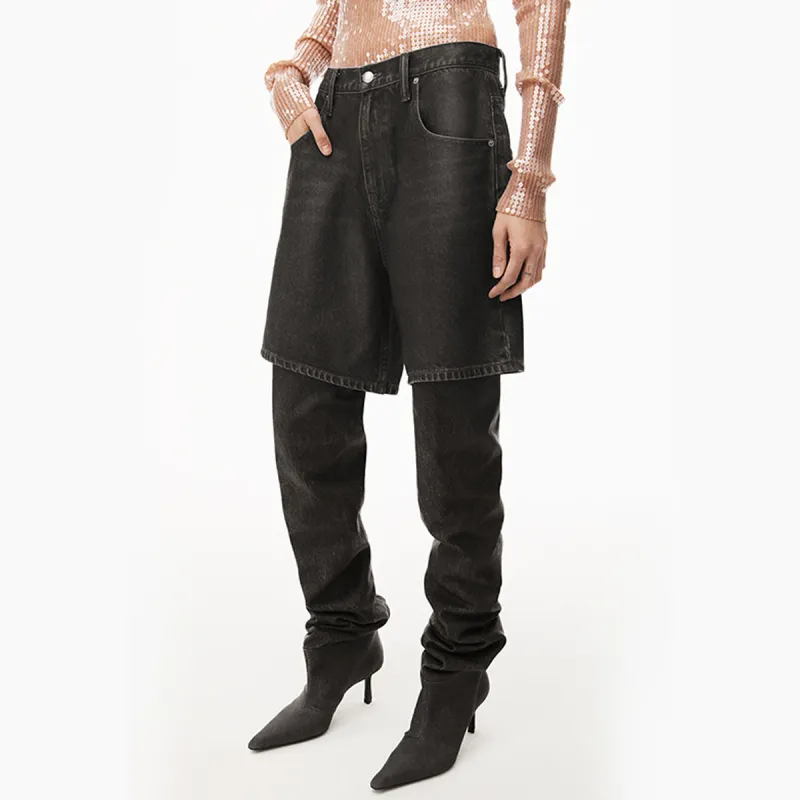 Alexander Wang Coated Denim Shorts-3