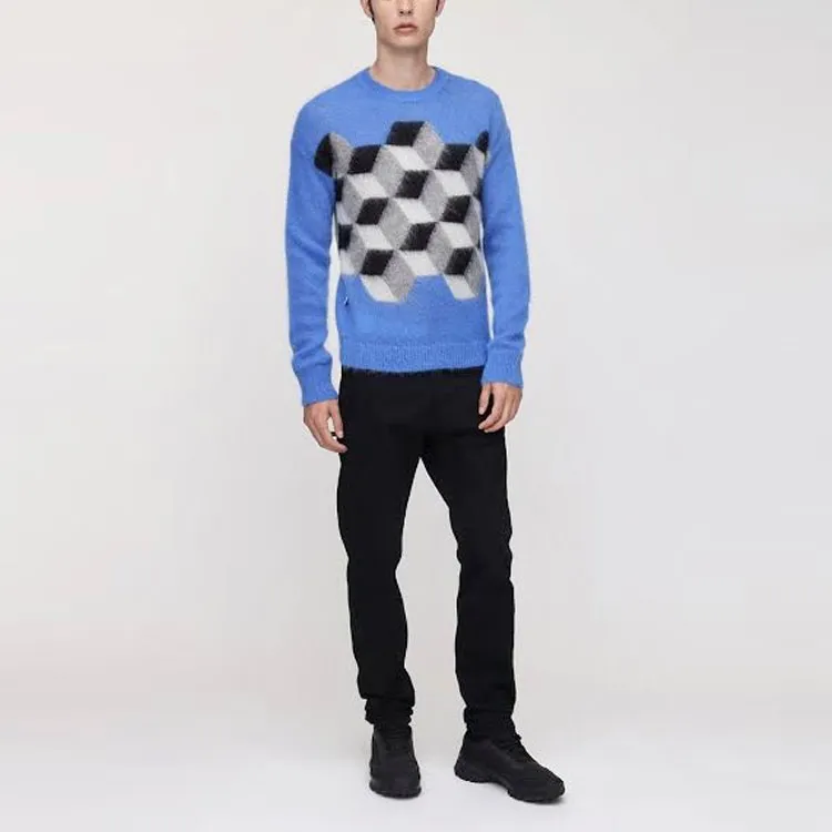 Fragment Design X Moncler GENIUS X Fujiwara Hiroshi FRGMT Sweaters Men Blue-2