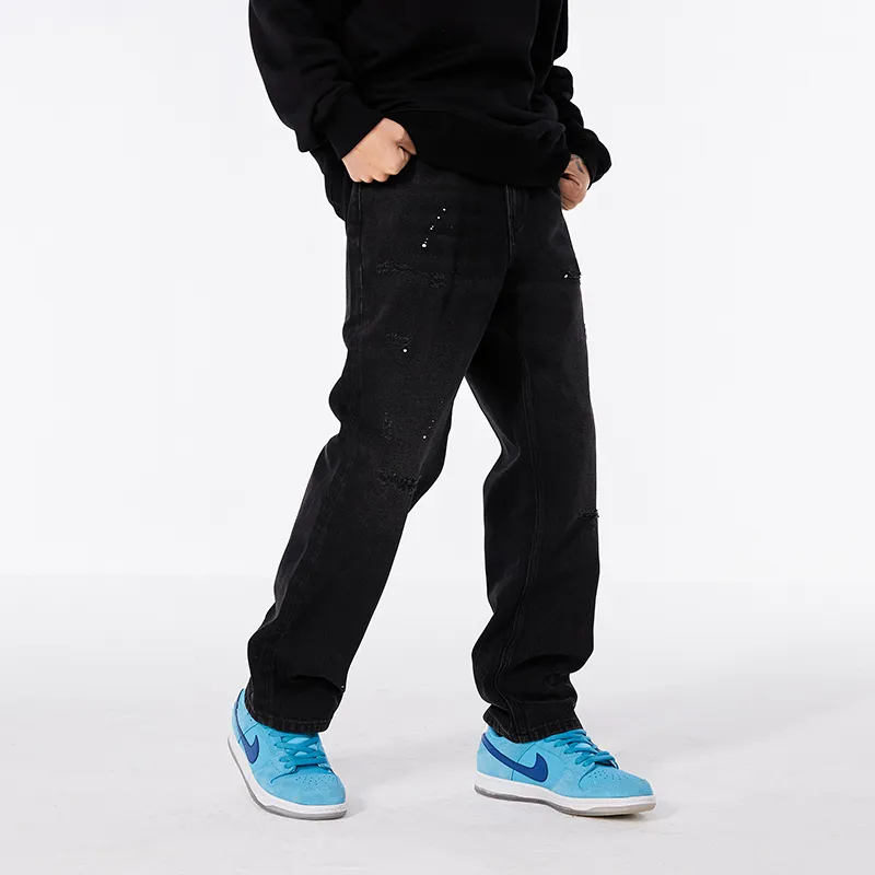 RAVENOUS Straight Jeans Unisex Black-2