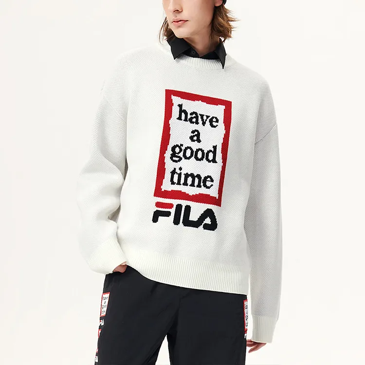 FILA Have A Good Time Collection Sweaters Unisex Vanilla White-2