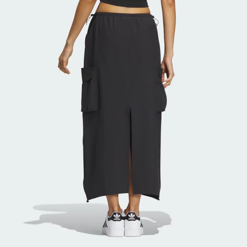Adidas Originals Casual Long Skirt Women's Black-3