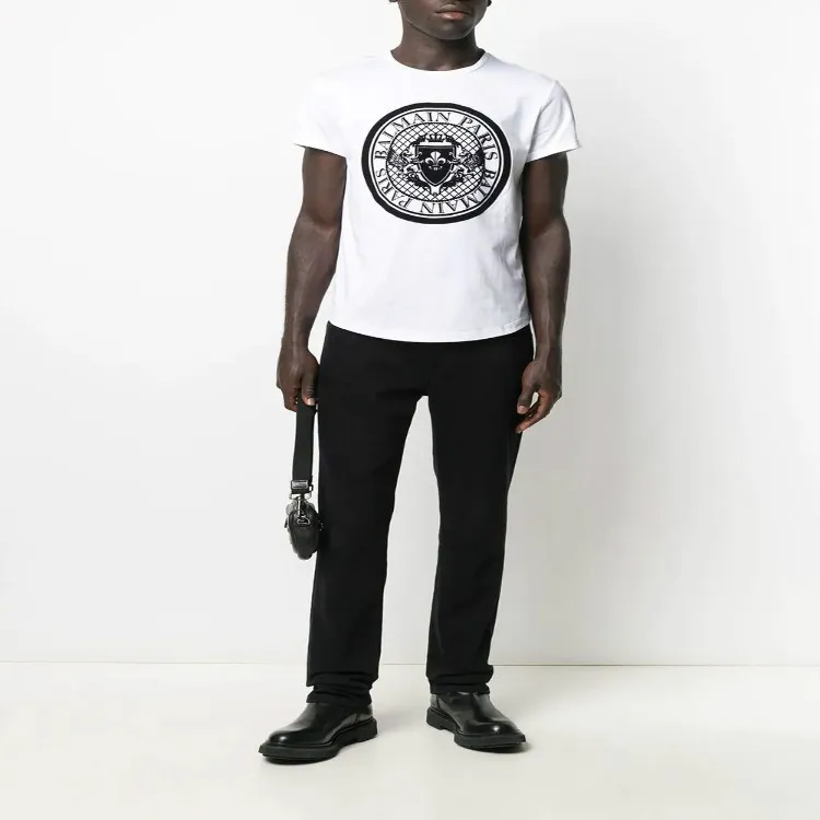 BALMAIN T Shirts Men White-2