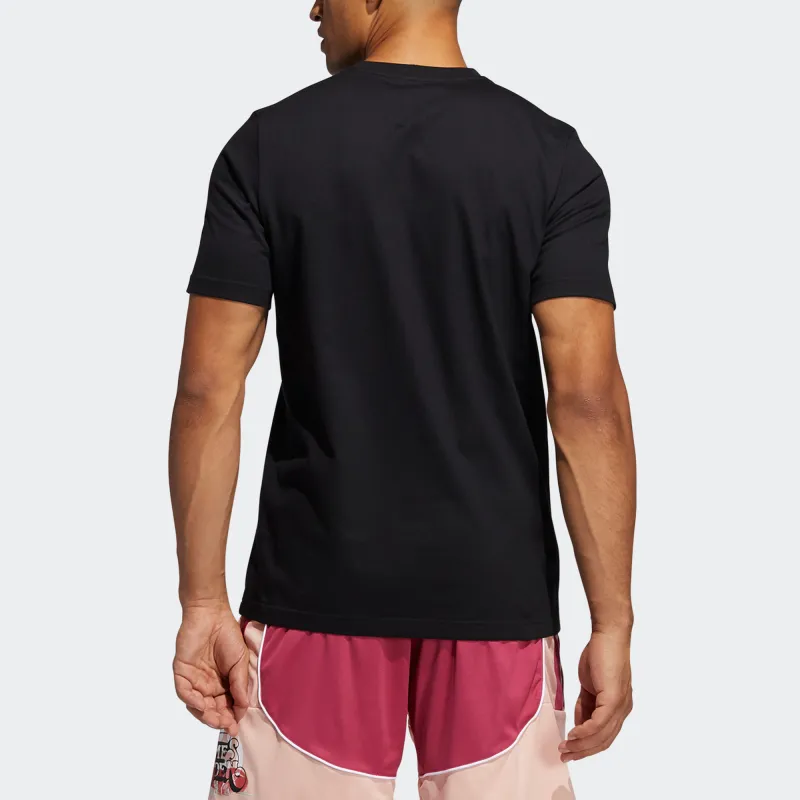 Adidas Set-in Sleeve T-Shirt Men's Black-3
