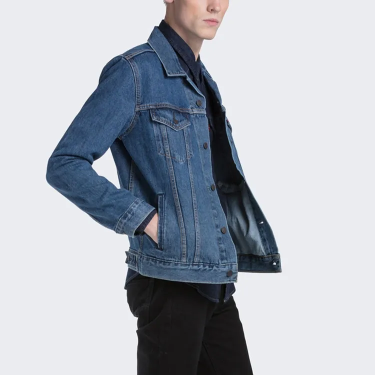 Levis Denim Jackets Men Dark Blue-2