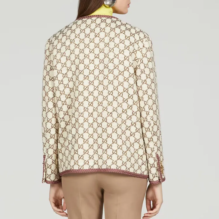 GUCCI GG jacquard Tweed Jacket-3