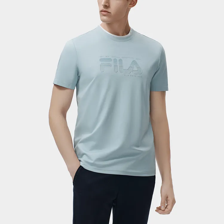 FILA T Shirt Men's Light Sky Blue-2