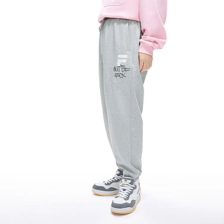 FILA FUSION TOKYO STUDIO Knitted Sports Pants Men's Cream White Heather Gray-2