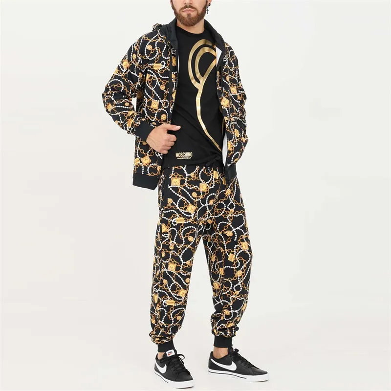 MOSCHINO Knitted Sweatpants Men Black-3