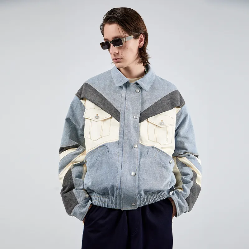 KODAKBLACK Puffer Jackets Unisex Blue-4