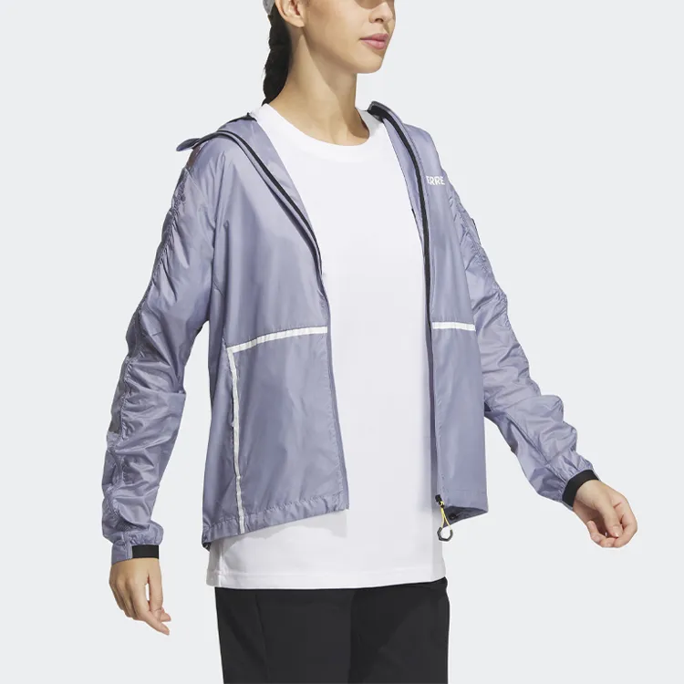 Adidas National Geographic Co branded Section Sun Protection Clothing Women's Silver Gray Violet-1