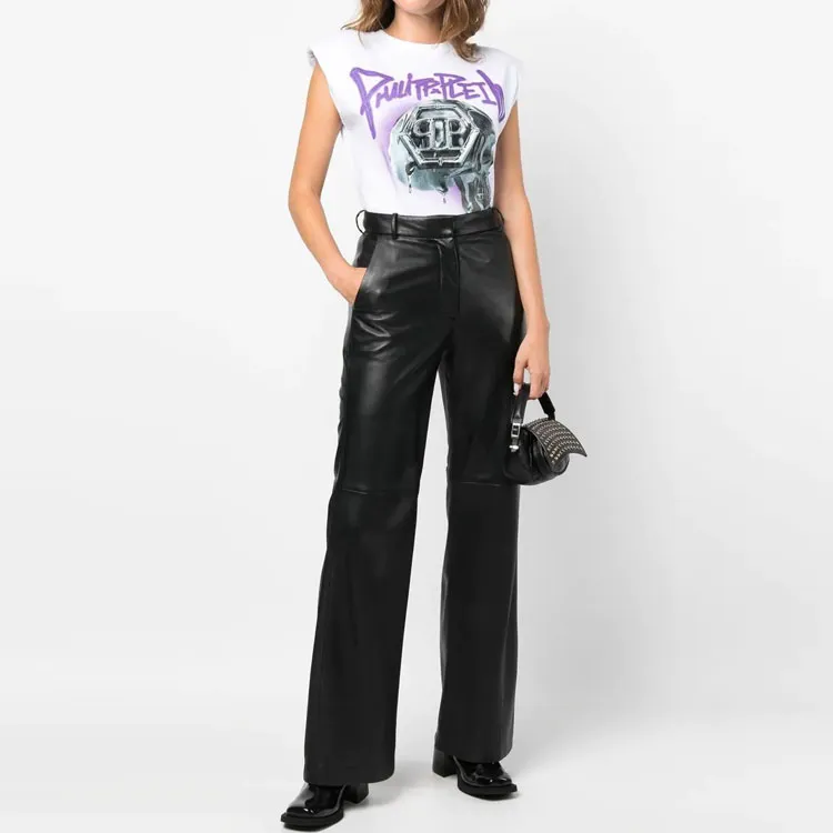 PHILIPP PLEIN Skull print Padded shoulder Tank Top-1