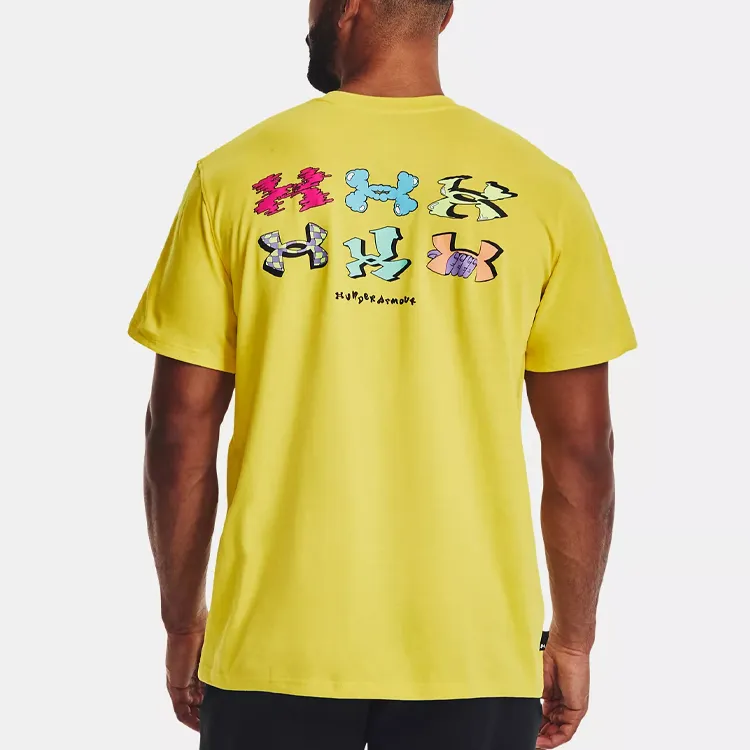 Under Armour T Shirts Men Starfruit Yellow-3