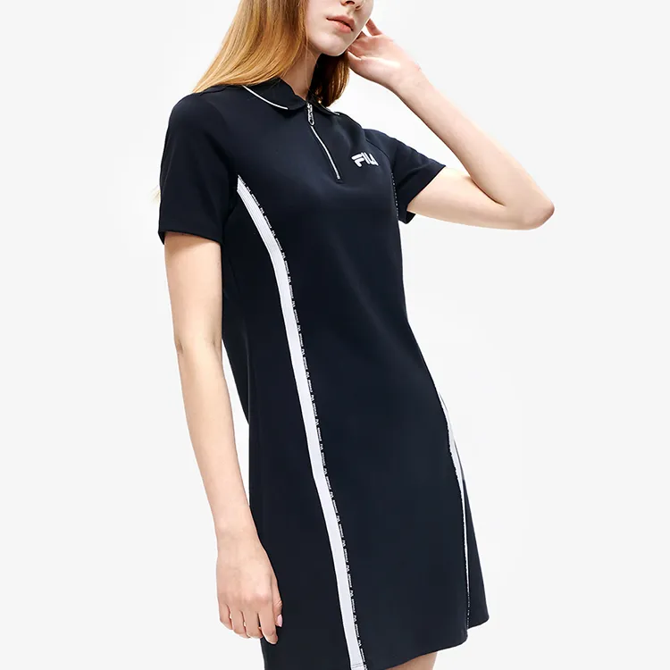 FILA Short Sleeved Dress Women's Jet Black-4