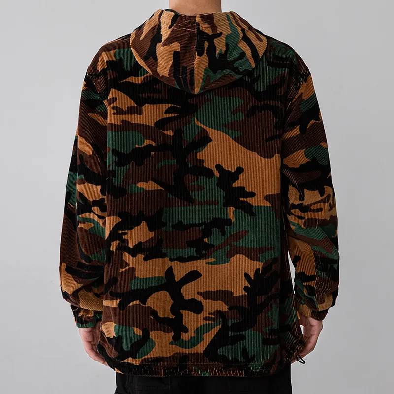 Timberland Mens Camouflage Corduroy Pullover Hoodie Camo-3