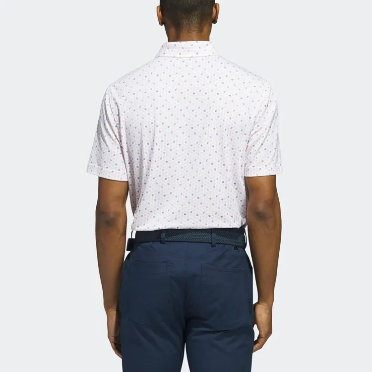 Adidas Polo Shirts Men Fusion Coral Pink-2