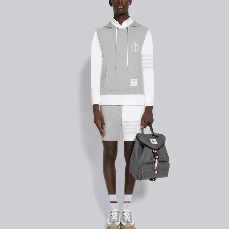 THOM BROWNE Panelled Drawstring Shorts-2
