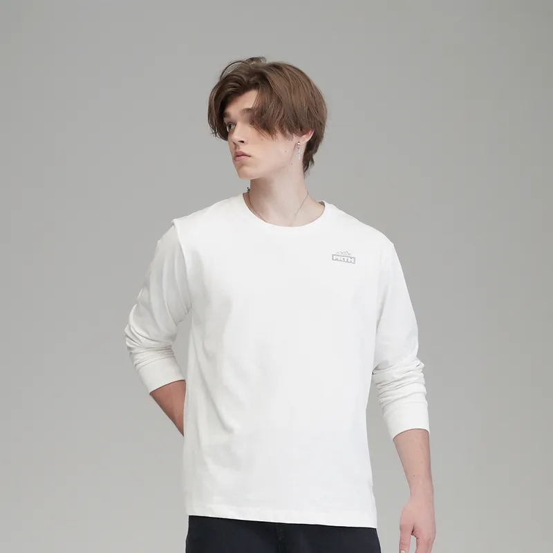 Prth Promethean Straight Long Sleeved T Shirt Unisex White-2
