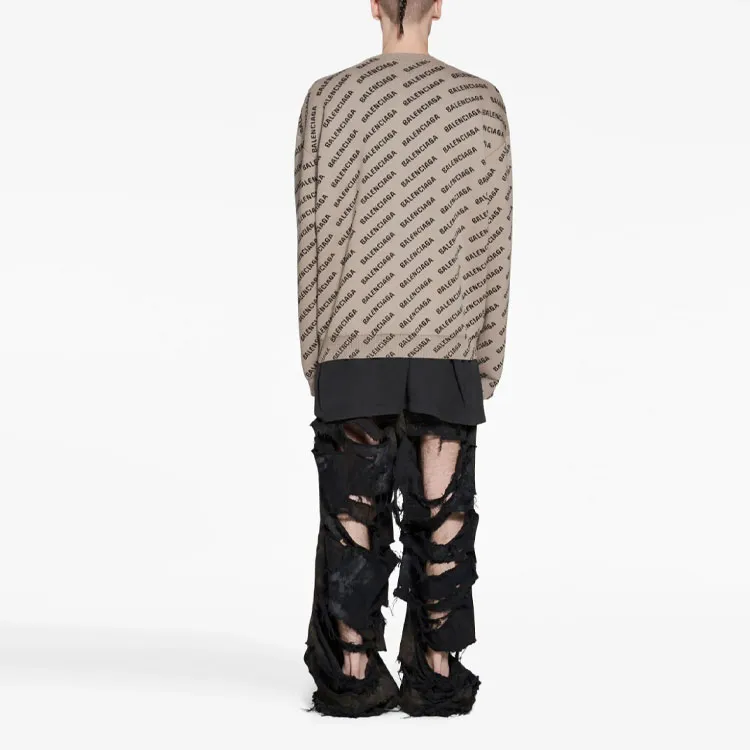 Balenciaga Monogram Printed Crewneck Sweater-3