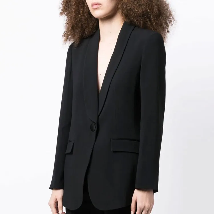 EMPORIO ARMANI Single breasted Blazer In Envers Satin-3