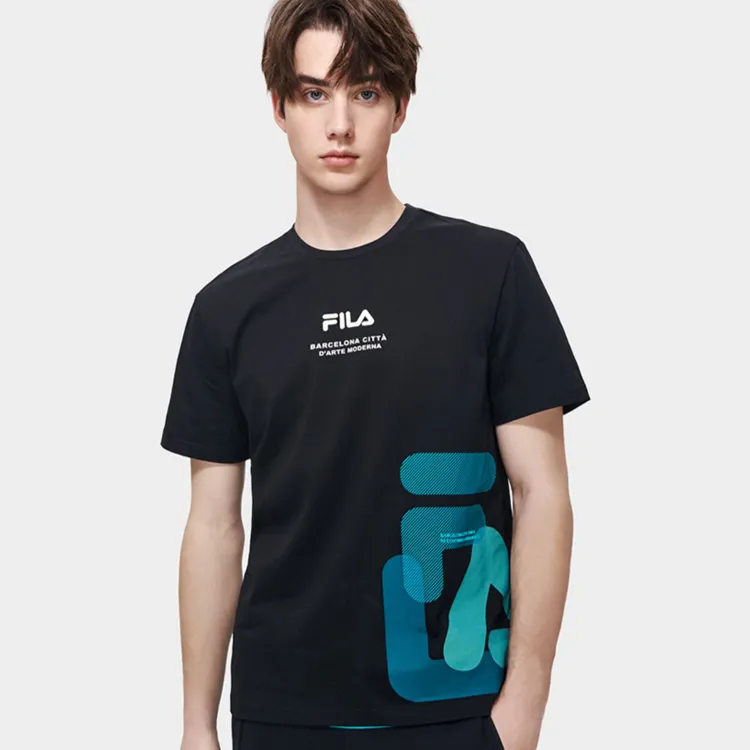 FILA T Shirts Men Jet Black-4