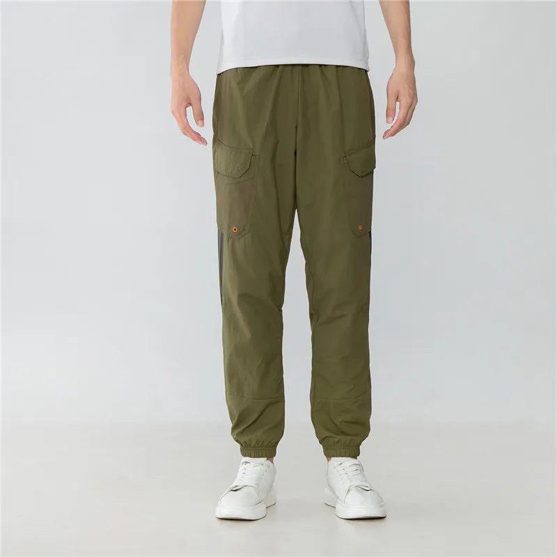 Adidas Knitted Sports Pants Men's Army Green-2