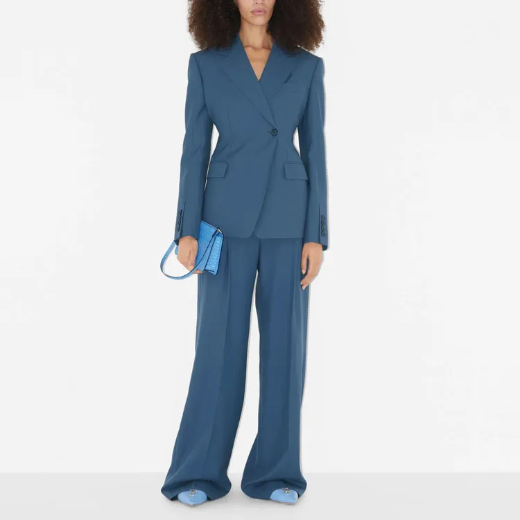 Burberry Casual Pants Women's Soft Marine Blue-1