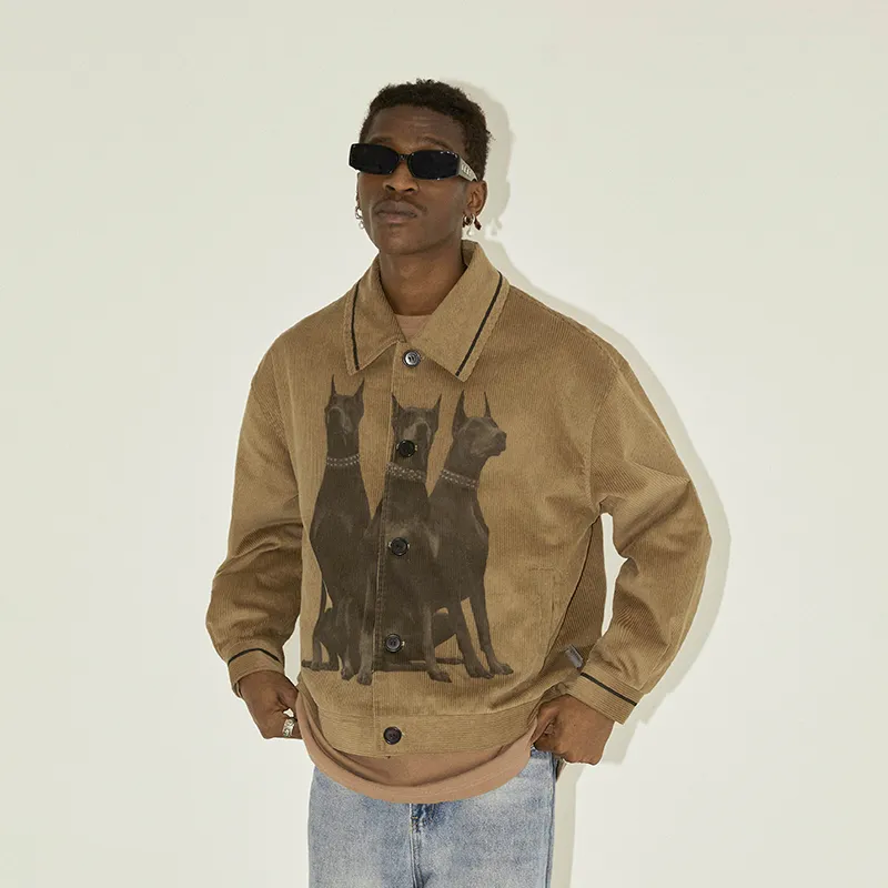 EMPTY REFERENCE Doberman Series Jacket Unisex Brown-2